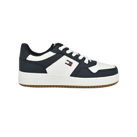 トミー ヒルフィガー レディース スニーカー シューズ Men's Krane Lace Up Fashion Sneakers Navy, White