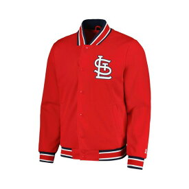 スターター レディース ジャケット＆ブルゾン アウター Men's Red St. Louis Cardinals Secret Weapon Satin Full-Snap Jacket Red