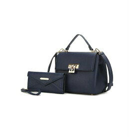 MKFコレクション レディース 財布 アクセサリー Hadley Women's Satchel Bag with Wristlet Wallet by Mia K Navy blue