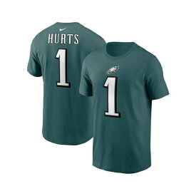 ナイキ レディース Tシャツ トップス Men's Jalen Hurts Midnight Green Philadelphia Eagles Player Name and Number T-shirt Green