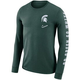 ナイキ レディース Tシャツ トップス Men's Green Michigan State Spartans Local Mantra Performance Long Sleeve T-Shirt Green