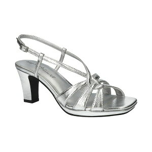 �C�[�W�[�X�g���[�g ���f�B�[�X �T���_�� �V���[�Y Women's Valorie Square Toe Platform Sandals Silver Crinkled