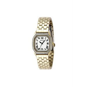 CrN^ fB[X rv ANZT[ Women's 49000 Wildflower Quartz 3 Hand Silver Dial Watch Gold