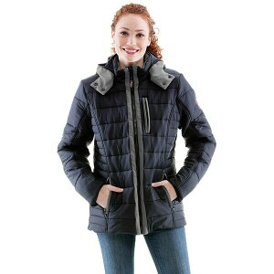 tbWEFA fB[X WPbgu] AE^[ Plus Size Pure Soft Puffer Jacket with Removable Hood - Water-Repellent & Wind-Tight Winter Coat Black