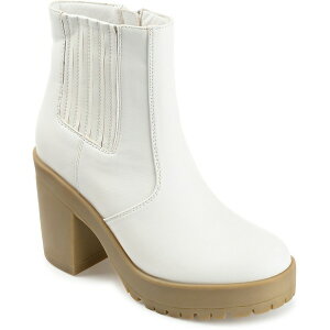 W[j[RNV fB[X u[c V[Y Women's Riplee Platform Lug Sole Booties White