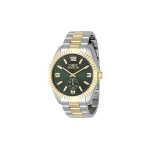 CrN^ Y rv ANZT[ Men's 49386 Specialty Quartz Multifunction Green Dial Watch Gold