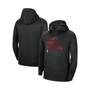 �i�C�L �����Y �p�[�J�[�E�X�E�F�b�g�V���c �A�E�^�[ Men's and Women's Black Atlanta Hawks 2023/24 Performance Spotlight On-Court Practice Pullover Hoodie Black
