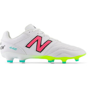 New Balance �j���[�o�����X �����Y �X�j�[�J�[ �yNew Balance 442 Pro FG v2 White Hi-Lite Neon Pink�z �T�C�Y US_9.5(27.5cm) White/Hi-lite/Neon Pink
