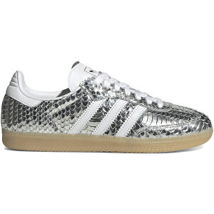 adidas �A�f�B�_�X ���f�B�[�X �X�j�[�J�[ �yadidas Samba OG Patent Snakeskin Silver Metallic (Women's)�z �T�C�Y US_W_10.5 Silver Metallic/Footwear White/Gum Three