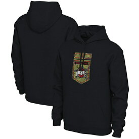 ナイキ メンズ パーカー・スウェットシャツ アウター Ohio State Buckeyes Nike Veterans Camo Pullover Hoodie Black