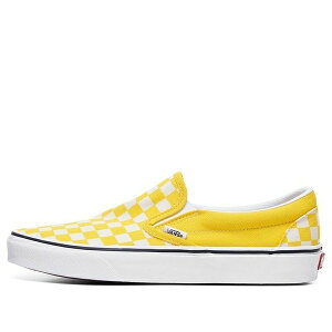 Vans �o���Y �����Y �X�j�[�J�[ �yVans Classic Slip-On 'Checkerboard - Cyber Yellow' VN0A33TB42Z�z �T�C�Y US_7(25.0cm)