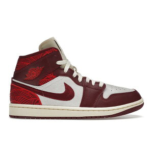 Jordan �W���[�_�� ���f�B�[�X �X�j�[�J�[ �yJordan 1 Mid SE Tiki Leaf Team Red (Women's)�z �T�C�Y US_8.5(25.5cm) Team Red/University Red-Sail-Muslin
