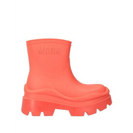 【送料無料】 エムエスジイエム レディース ブーツ シューズ Ankle boots Orange