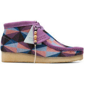 Clarks クラークス レディース スニーカー 【Clarks Originals Wallabee Boot】 サイズ US_6W(23cm) Purple Combi (Women's)