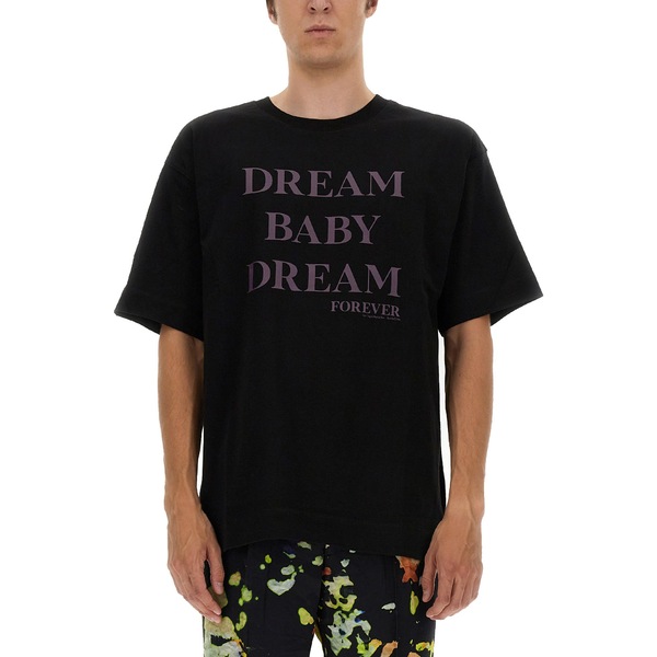 ドリス・ヴァン・ノッテン メンズ Tシャツ トップス Dream Baby Dream Print T-shirt NERO