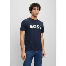 ボス メンズ Tシャツ トップス THINKING - Print T-shirt - blue
