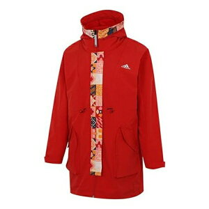 adidas AfB_X fB[X Xj[J[ y(WMNS) adidas Cny Long Jkt Limited Fleece Lined Stay Warm Mid-Length Woven Hooded Jacket Red HI3263z TCY US_W_XXL