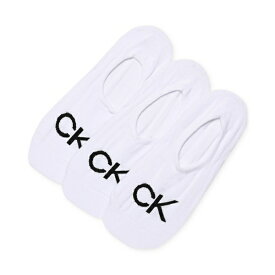 カルバンクライン レディース 靴下 アンダーウェア Women's 3-Pk. Logo Knit Liner Socks White