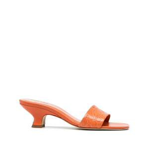 �o�C�t�@�[ ���f�B�[�X �T���_�� �V���[�Y Ceni crocodile-embossed mules Orange