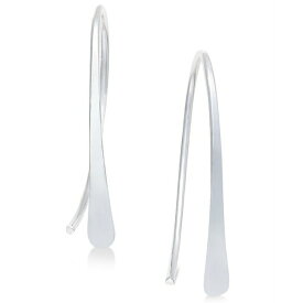 ラルフローレン メンズ ピアス・イヤリング アクセサリー Sculptural Threader Small Hoop Earrings, 1" Silver