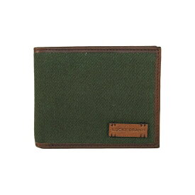 ラッキーブランド メンズ 財布 アクセサリー Men's Canvas with Leather Trim Bifold Wallet Olive