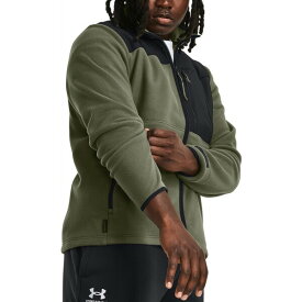 アンダーアーマー メンズ ジャケット＆ブルゾン アウター Under Armour Men's Microfleece MAXX Full-Zip Jacket Marine OD Green /Blk/Blk