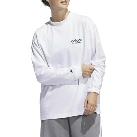 アディダス レディース シャツ トップス adidas Women's Select Mock Neck Long-Sleeve Top White