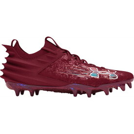 アンダーアーマー メンズ サッカー スポーツ Under Armour Men's Blur Smoke Suede 2.0 MC Football Cleats Cardinal Red