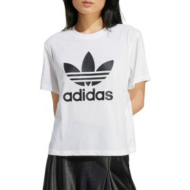 アディダス レディース シャツ トップス adidas Originals Women's Adicolor Trefoil Boxy T-Shirt White