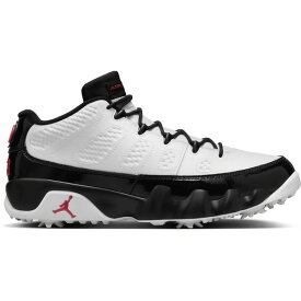 ジョーダン メンズ ゴルフ スポーツ Nike Men's Air Jordan 9 G Golf Shoes White/Fire Red