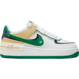 ナイキ レディース スニーカー シューズ Nike Women's Air Force 1 Shadow Shoes Tan/Green/White
