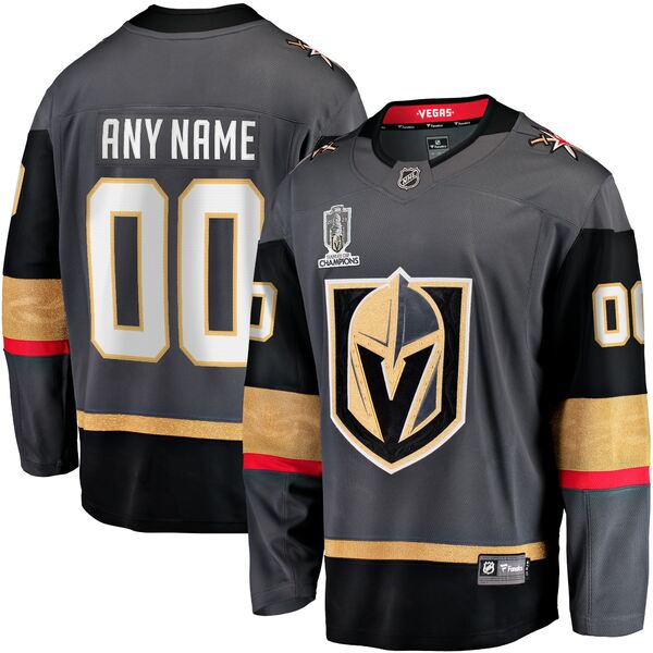 ファナティクス メンズ ユニフォーム トップス Vegas Golden Knights Fanatics Branded 2023 Stanley Cup Champions Alternate Breakaway Custom Jersey Black