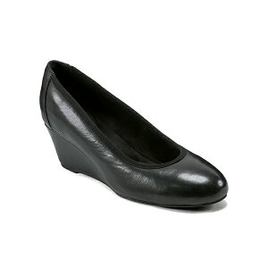 bN|[g fB[X T_ V[Y Women's Rita Slip-On Almond Toe Dress Wedges Black Leather