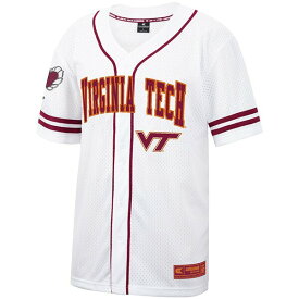コロシアム メンズ ユニフォーム トップス Virginia Tech Hokies Colosseum Free Spirited Mesh ButtonUp Baseball Jersey White