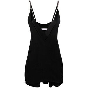 �t�@�r�A�i �t�B���b�s ���f�B�[�X �J�b�g�\�[ �g�b�v�X Rhinestone-embellished v-neck dress Black