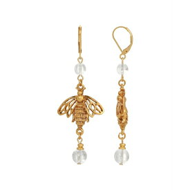 2028 レディース ピアス＆イヤリング アクセサリー Crystal Bee Drop Earrings White