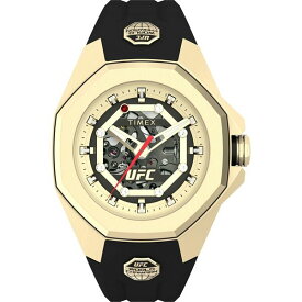 タイメックス メンズ 腕時計 アクセサリー UFC Men's Pro Automatic Black Polyurethane Watch, 45mm Black