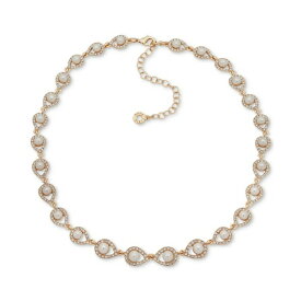 アンクライン レディース ネックレス・チョーカー・ペンダントトップ アクセサリー Gold-Tone Pav&eacute; & Imitation Pearl Collar Necklace, 16" + 3" extender Gold