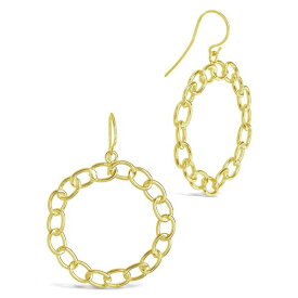 スターリングフォーエバー レディース ピアス＆イヤリング アクセサリー Women's Chain Link Circle Dangle Earrings 14K Gold Plated
