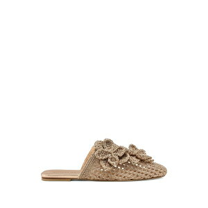 �X�`���A�[�g ���C�c�}�� ���f�B�[�X �T���_�� �V���[�Y Lotus floral-appliqu?? mules Gold