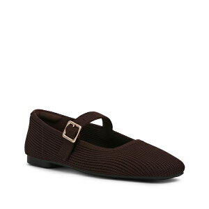 �A���N���C�� ���f�B�[�X �T���_�� �V���[�Y Women's Mabel Knit Mary Jane Flats Dark Brown
