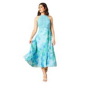 オアシス レディース ワンピース トップス Women's Printed Lace Mix Halterneck Midi Dress Floral
