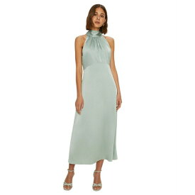 オアシス レディース ワンピース トップス Women's Satin Halter Neck Midi Bridesmaid Dress Sage