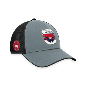 �t�@�i�e�B�N�X �����Y �X�q �A�N�Z�T���[ Men's Gray, Black Washington Capitals Authentic Pro Home Ice Trucker Adjustable Hat Gray, Black