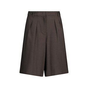 �����[�W���[ ���f�B�[�X �J�W���A���p���c �{�g���X M䩘Rlange pleated denim shorts Brown