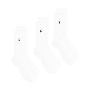 �����t���[���� �����Y �C�� �A���_�[�E�F�A Three-pack polo pony ankle socks White
