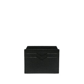 ヴァレクストラ レディース 財布 アクセサリー V-shape detail leather cardholder Black