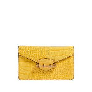 �p�����}���\�� ���f�B�[�X �N���b�`�o�b�O �o�b�O The jackie crocodile-effect clutch bag Yellow
