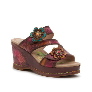 eBXe fB[X T_ V[Y Bleekerl Wedge Sandal Dark Magenta