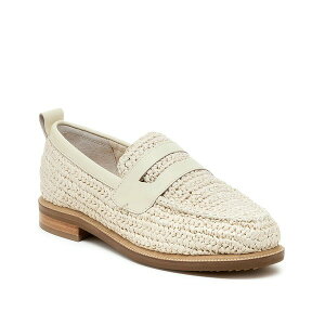 PV[_bK[ fB[X Xb|E[t@[ V[Y Lens Loafer Beige Raffia